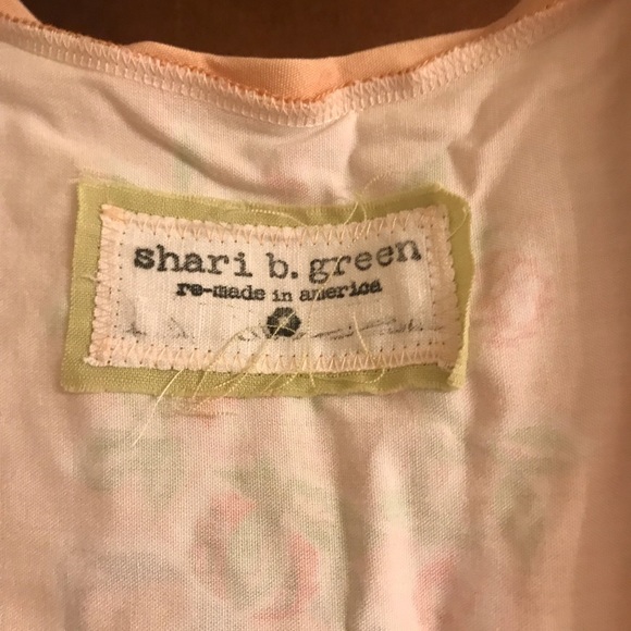 Shari B. Green floral duster Handmade/upcycled - Picture 6 of 12